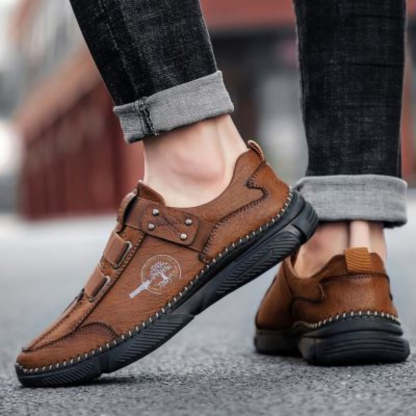 Men's Comfortable Casual Leather Shoes-My Soft Slipper