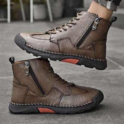 Men's Outdoor Motorcycle Ankle Boots-My Soft Slipper