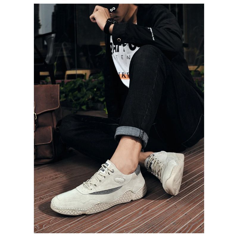 Men's Casual Genuine Leather Shoes-My Soft Slipper