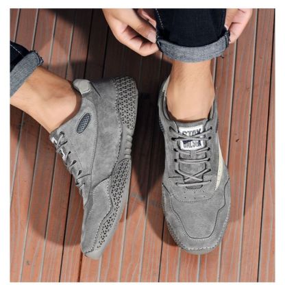 Men's Casual Genuine Leather Shoes-My Soft Slipper
