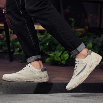 Men's Casual Genuine Leather Shoes-My Soft Slipper
