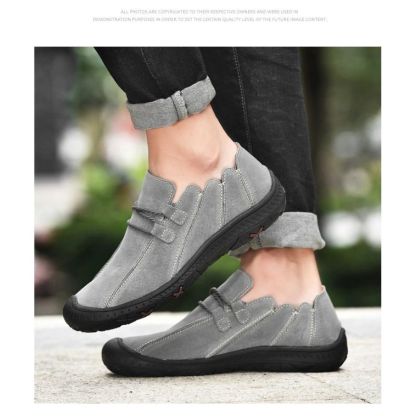 Men's Casual Handmade Comfortable Leather Shoes-My Soft Slipper