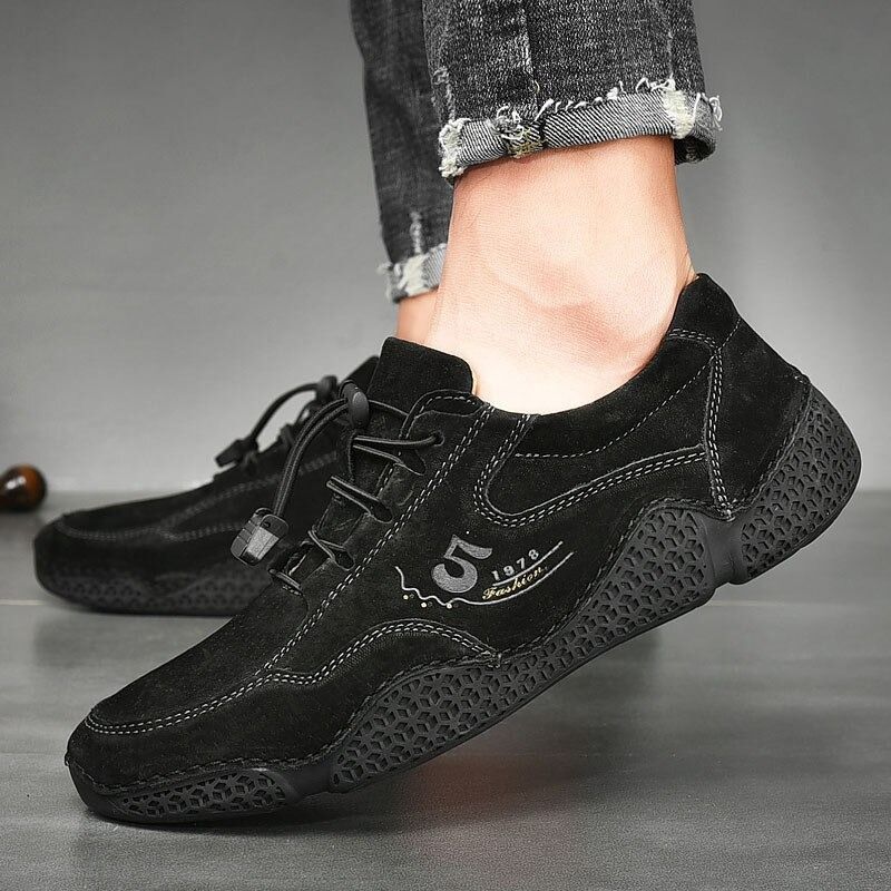 Men's Casual Handmade Genuine Leather Shoes-My Soft Slipper