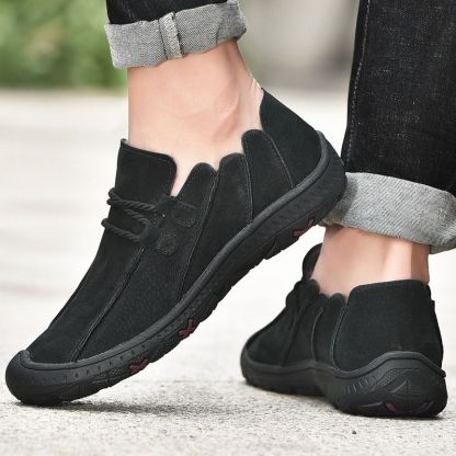Men's Casual Handmade Comfortable Leather Shoes-My Soft Slipper