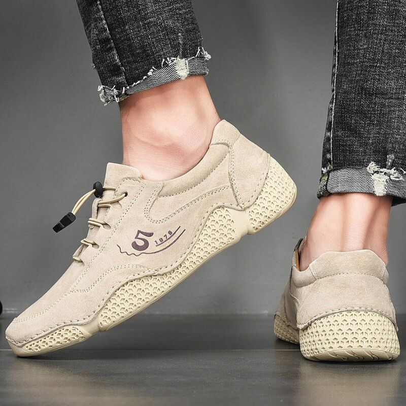 Men's Casual Handmade Genuine Leather Shoes-My Soft Slipper