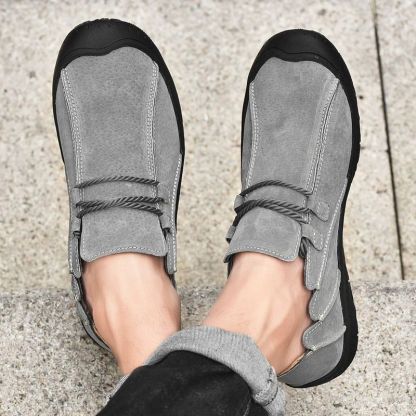 Men's Casual Handmade Comfortable Leather Shoes-My Soft Slipper