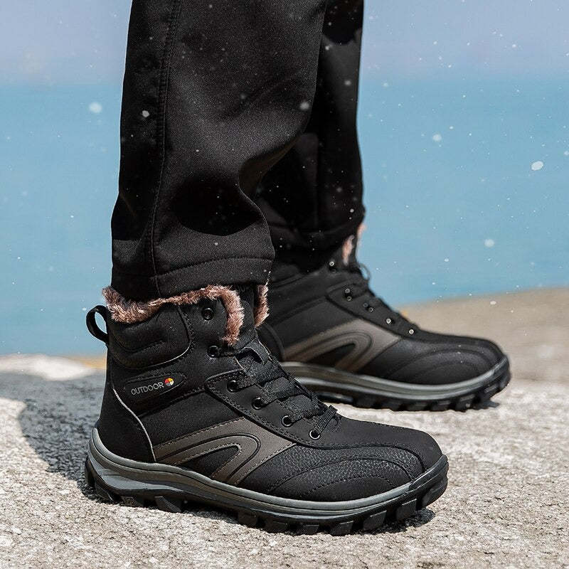 Men's Outdoor Winter Non-Slip Ankle Boots-My Soft Slipper