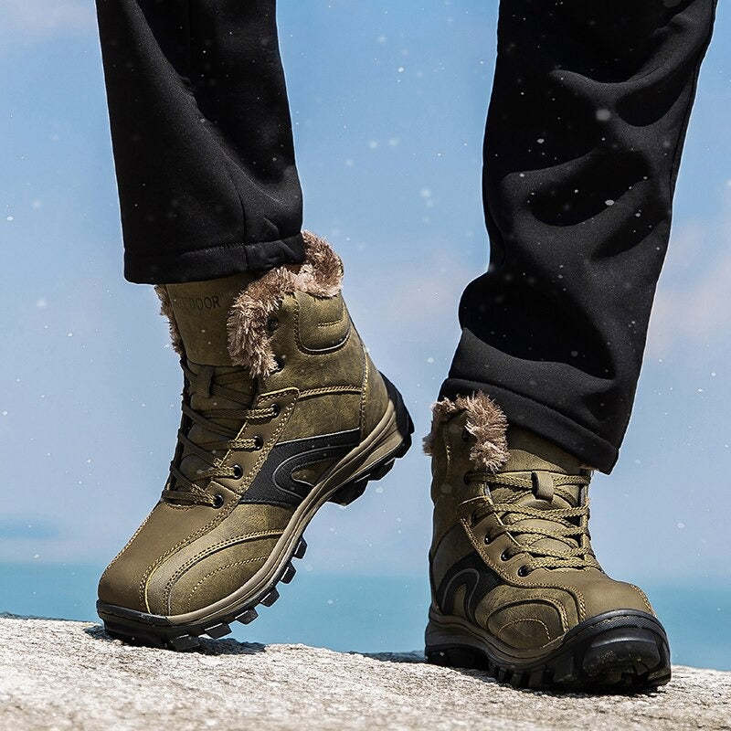 Men's Outdoor Winter Non-Slip Ankle Boots-My Soft Slipper
