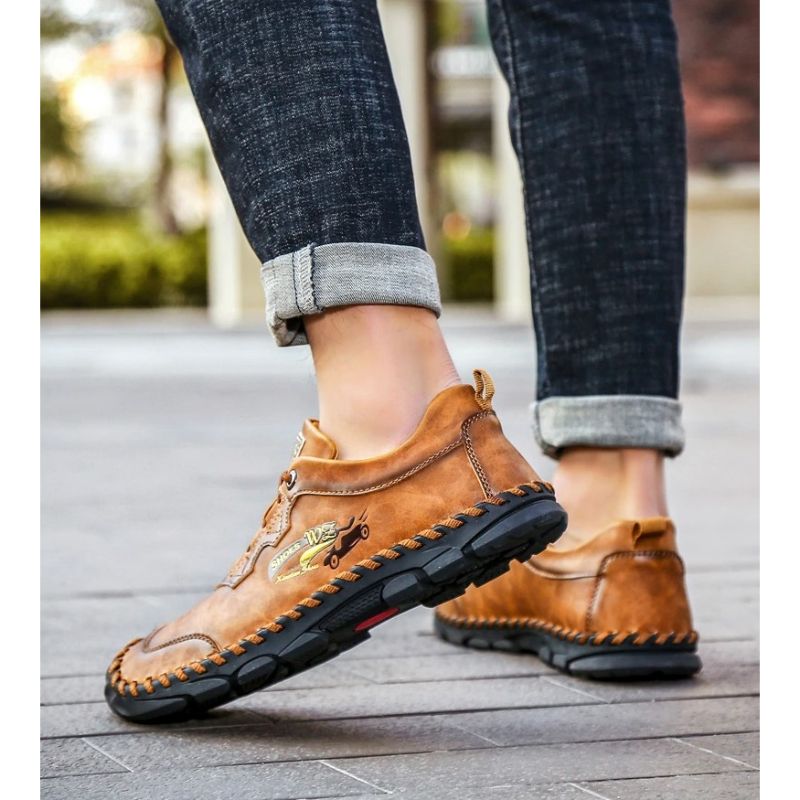 Men's Leather Handmade Casual Shoes-My Soft Slipper