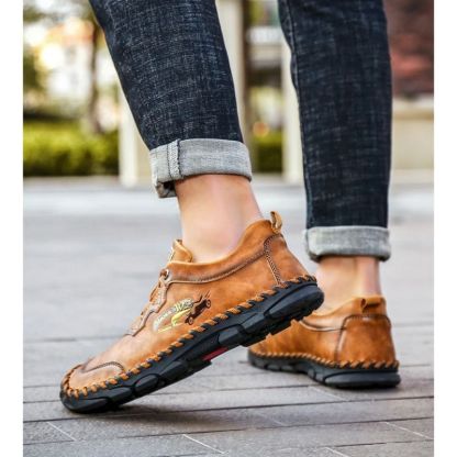 Men's Leather Handmade Casual Shoes-My Soft Slipper