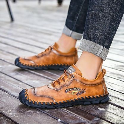 Men's Leather Handmade Casual Shoes-My Soft Slipper