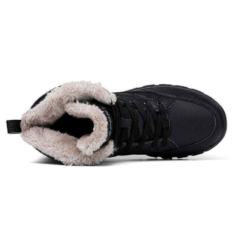 Men's Warm Lace Up Non-Slip Ankle Boots-My Soft Slipper