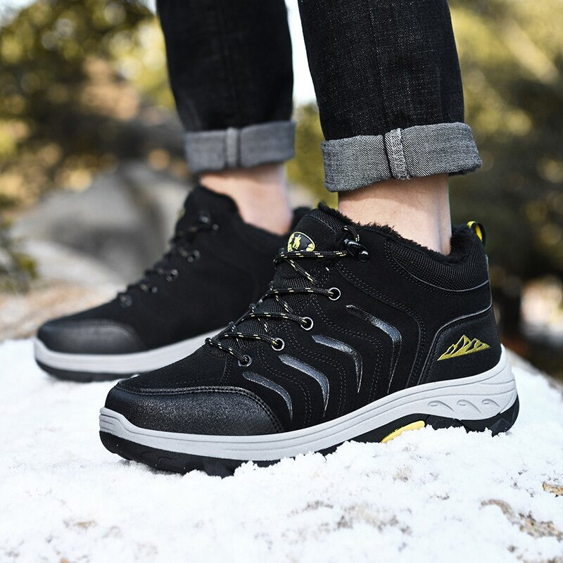 Men's Warm Fur Ankle Snow Boots-My Soft Slipper