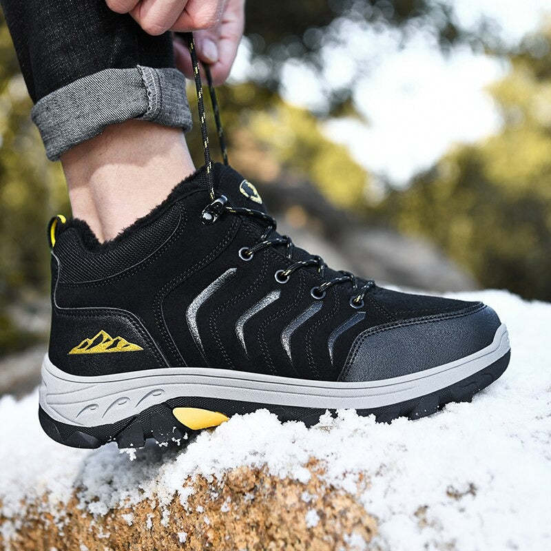 Men's Warm Fur Ankle Snow Boots-My Soft Slipper