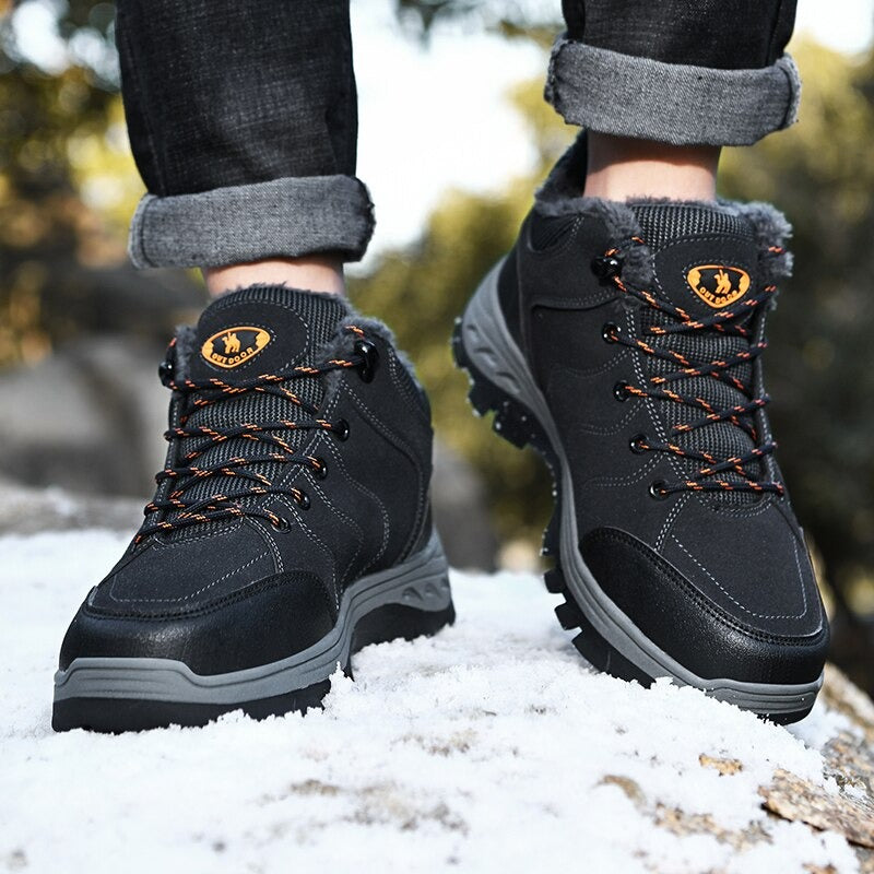 Men's Warm Fur Ankle Snow Boots-My Soft Slipper