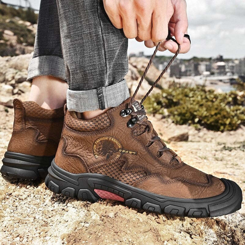 Men's Warm Waterproof Ankle Boots-My Soft Slipper