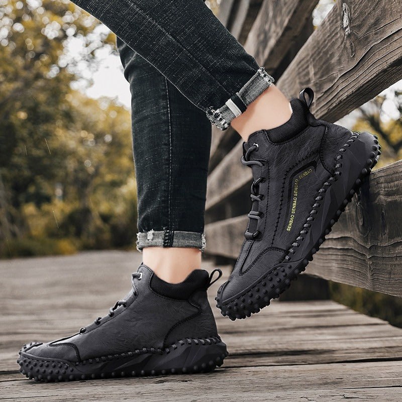 Men's Warm Handmade Ankle Boots-My Soft Slipper