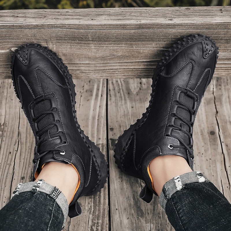 Men's Warm Handmade Ankle Boots-My Soft Slipper