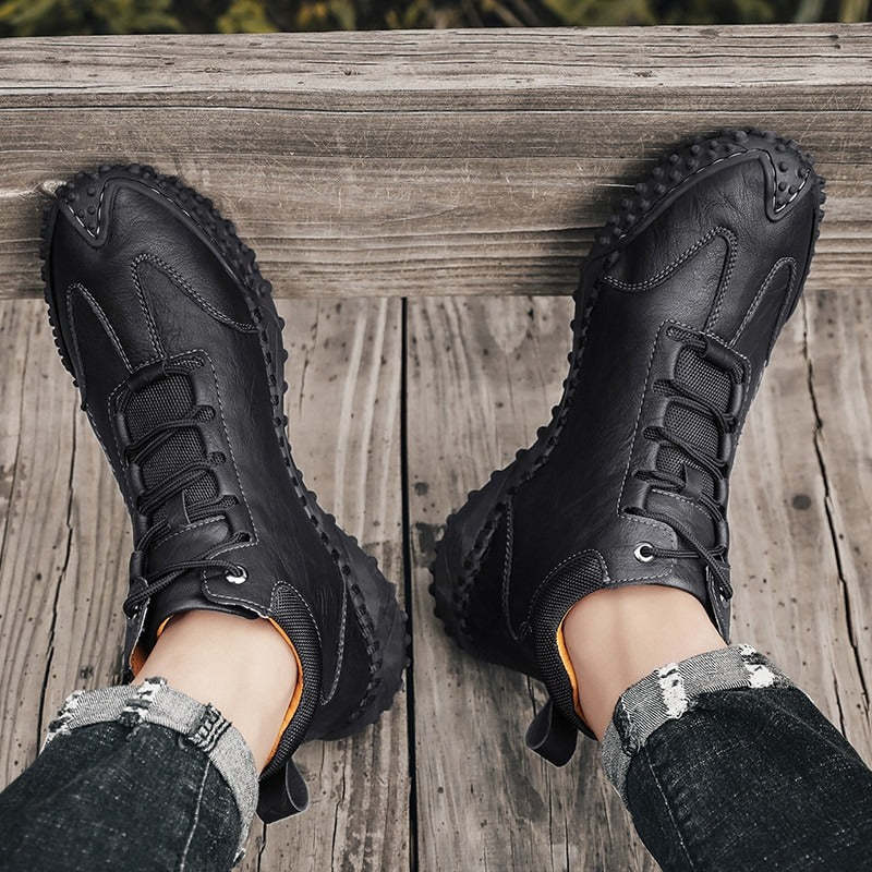 Men's Warm Handmade Ankle Boots-My Soft Slipper