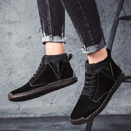 Men's Autumn Warm Basic Ankle Boots-My Soft Slipper