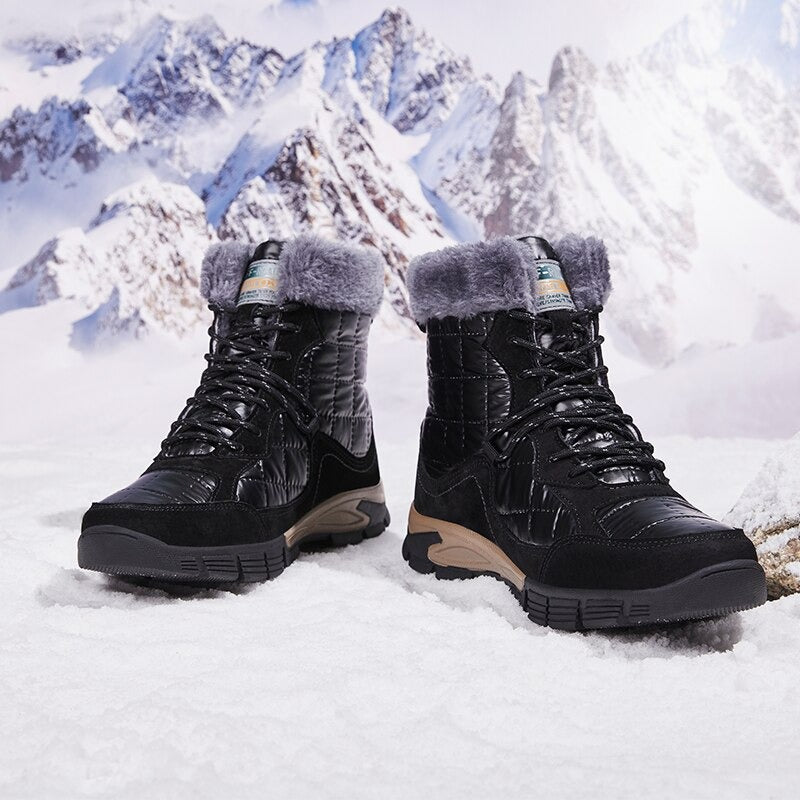 Men's Waterproof Warm Plush Boots-My Soft Slipper