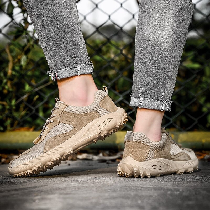 Genuine Leather Outdoor Non-Slip Men's Shoes-My Soft Slipper