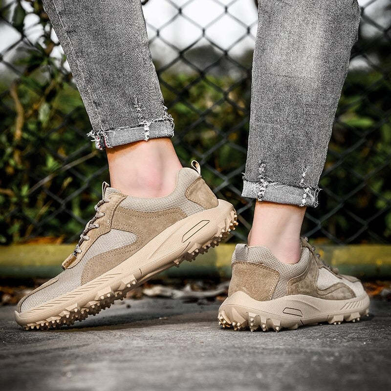 Genuine Leather Outdoor Non-Slip Men's Shoes-My Soft Slipper