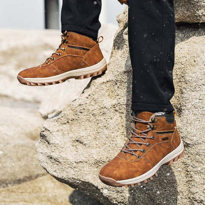 Men's Warm Waterproof Comfortable Ankle Boots-My Soft Slipper
