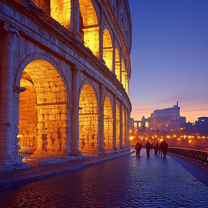 Colosseum Night Vista DIY paint by diamonds