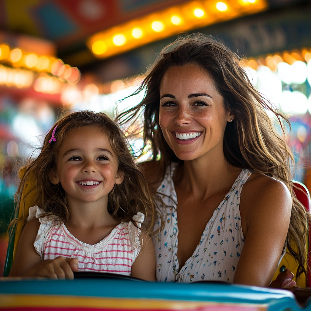 Sunshine And Giggles: A Day At The Amusement Park Paint By Color