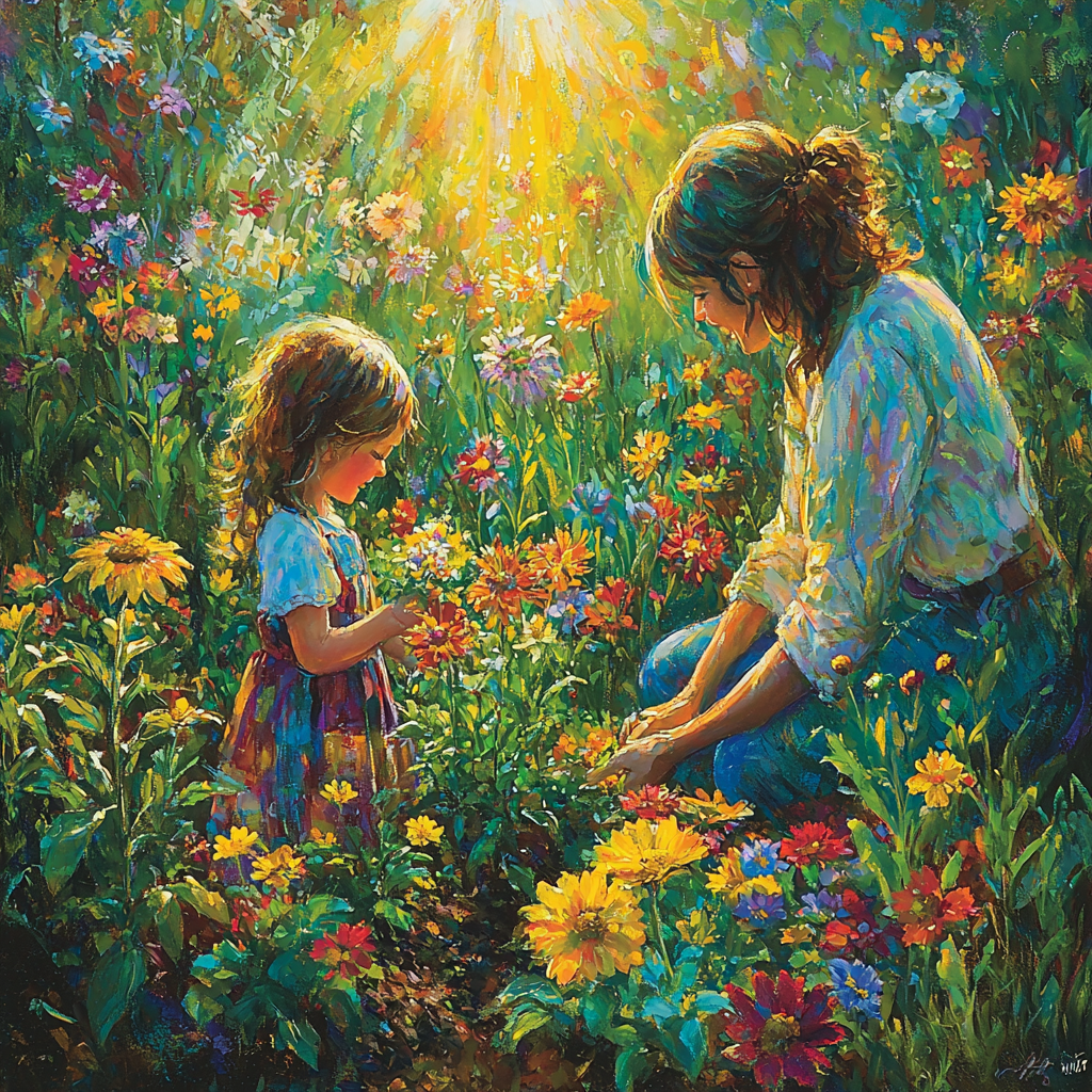 Gardening Together: Nurturing Nature And Love Paint By Color