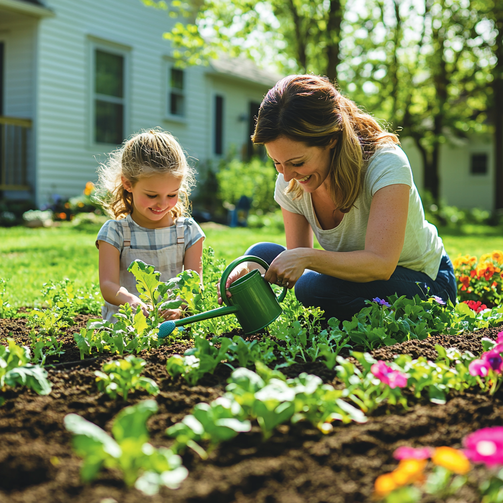Harvest Of Hope: Building A Vegetable Garden Together Paint By Diamonds Kits