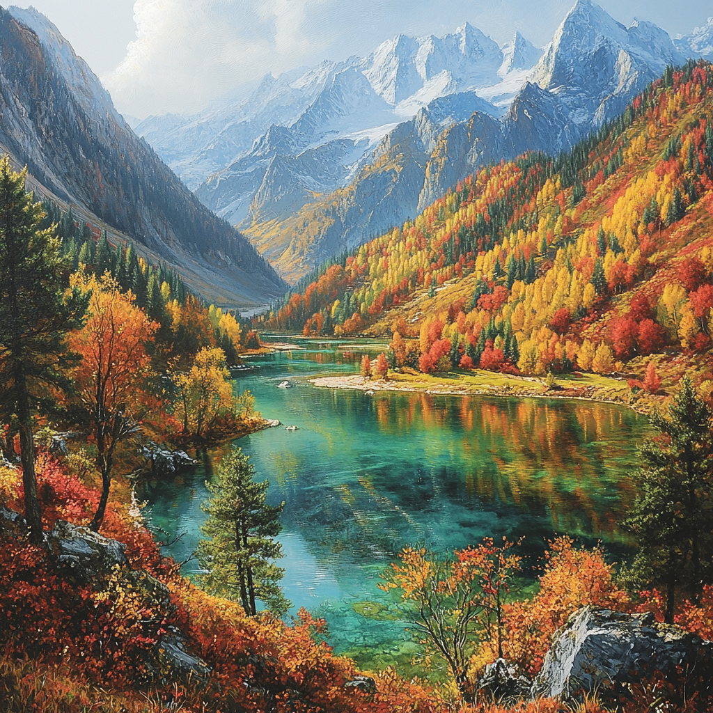 Jiuzhaigou Valley - China Painting by diamonds kit