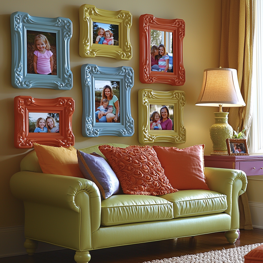 Kaleidoscope Of Memories: A Colorful Photo Wall Paint By Diamond