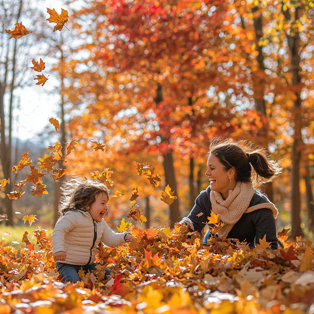 Laughter In The Leaves: Autumn Adventures Paint By Color