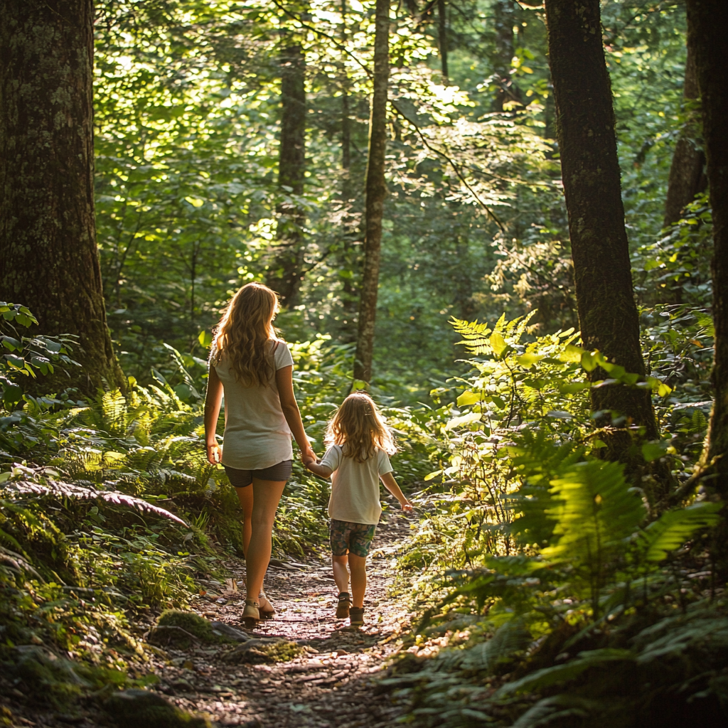 Nature's Embrace: A Hiking Adventure Together Paint By Diamond