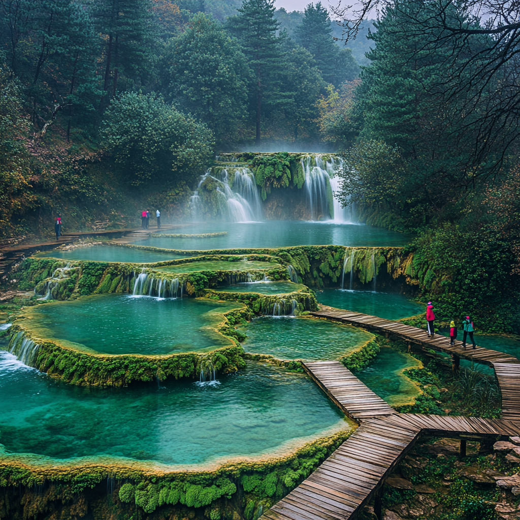 Plitvice Lakes Cascading Pools diamonded painting kits
