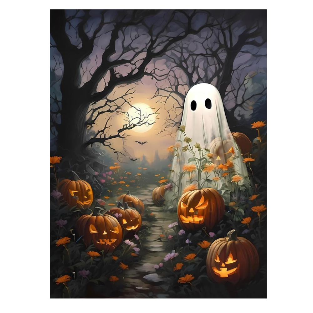 Halloween Forest Moonlight Scene Paint By Diamond Kit
