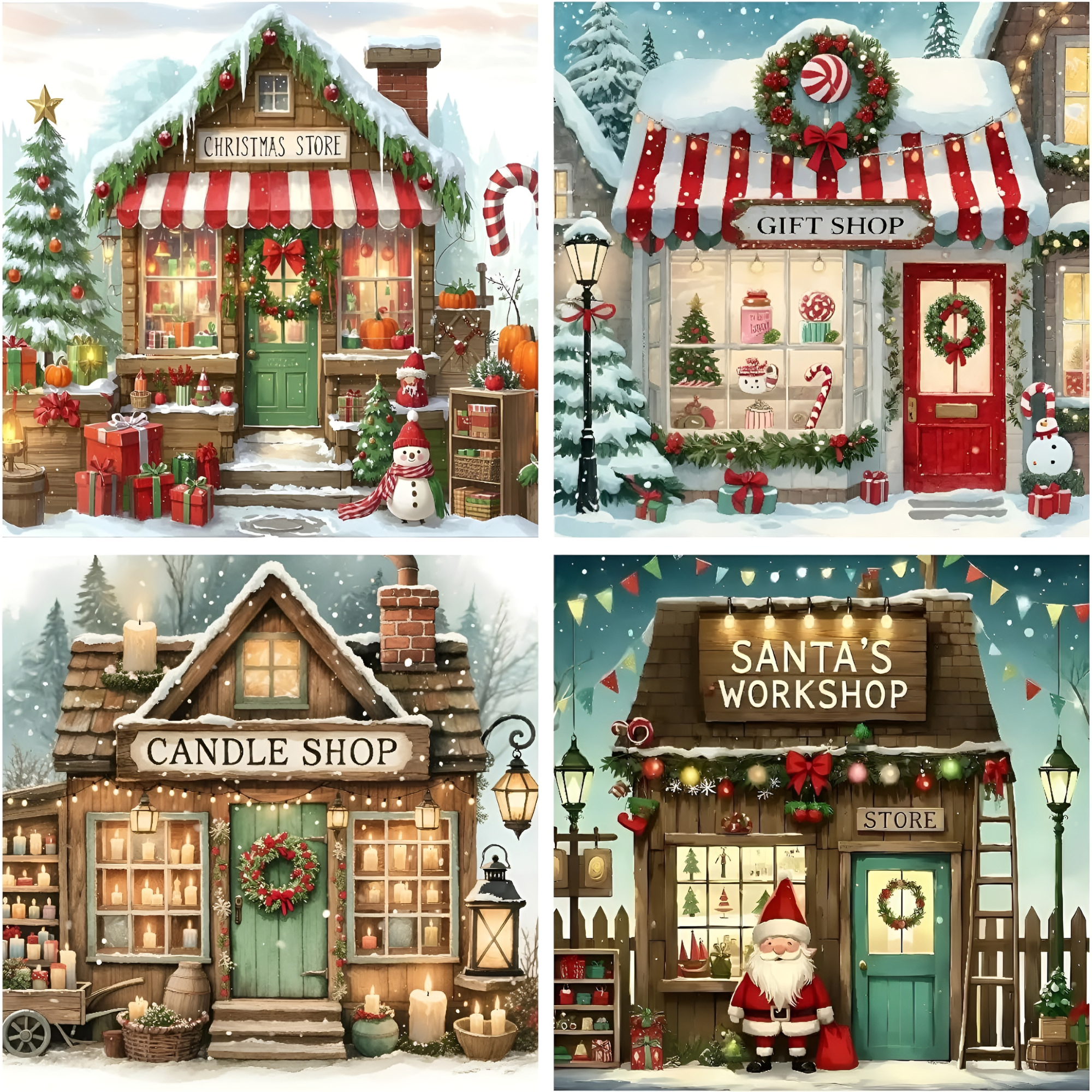 Pack of 4 Diamond Art Painting Kits