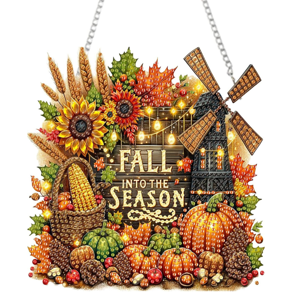 DIY Hanging Diamond Art Kit for Adults with Acrylic Board