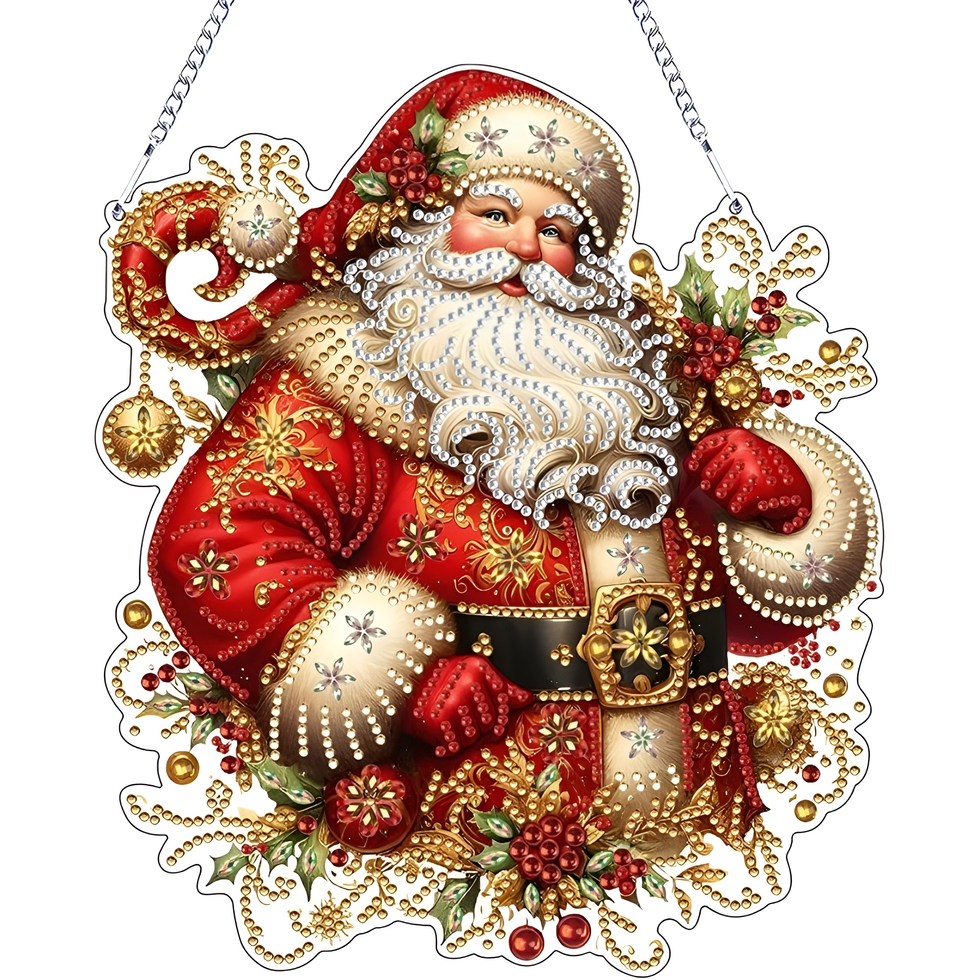 DIY Christmas Ornament Diamond Art Kit with Double Sided Design