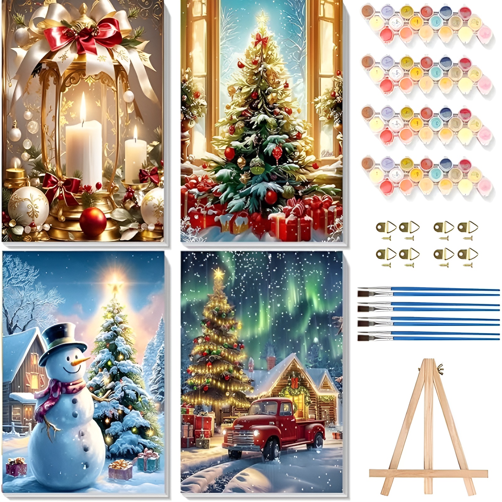 Canvas Paint by Numbers Kit for Adults with Acrylic Paints