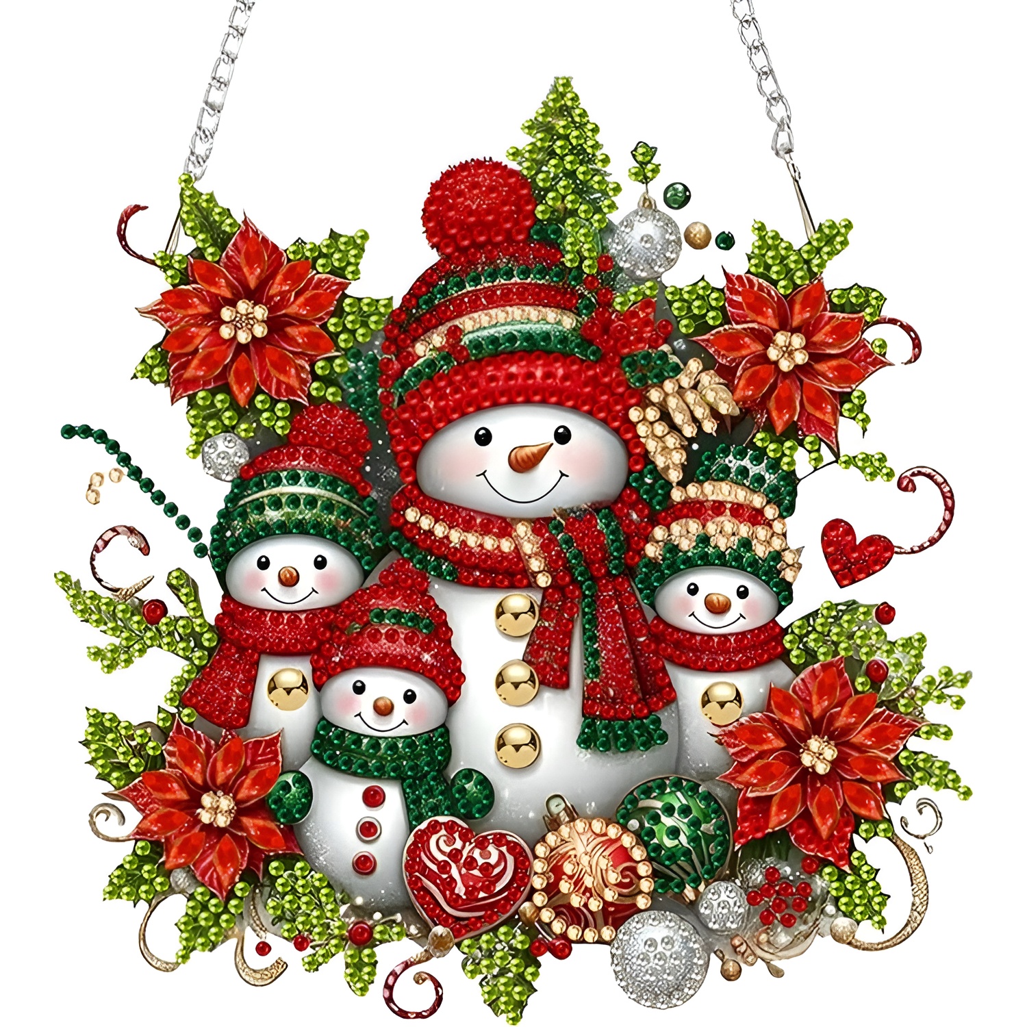 5D Crystal Diamond Painting Kit for Christmas Wall and Window Display