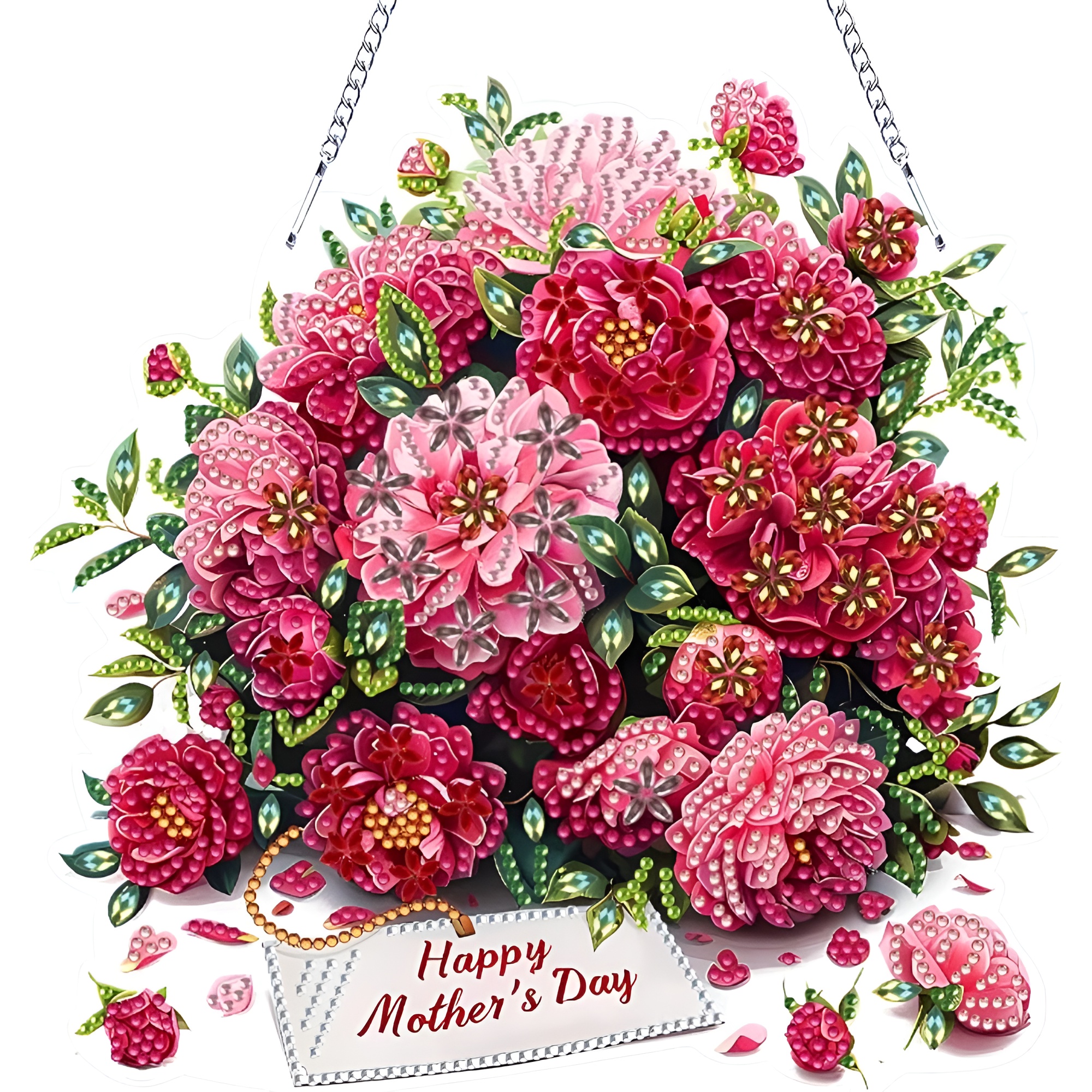 DIY Christmas Ornament Diamond Art Kit with Double Sided Design