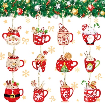 6Pcs Make Your Own GEM Art Keychains