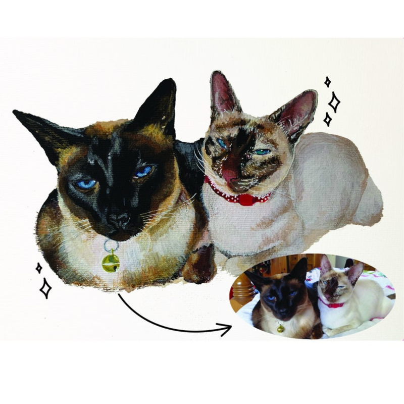 Custom Pet Portrait Paint By Numbers Kit For Valentines day