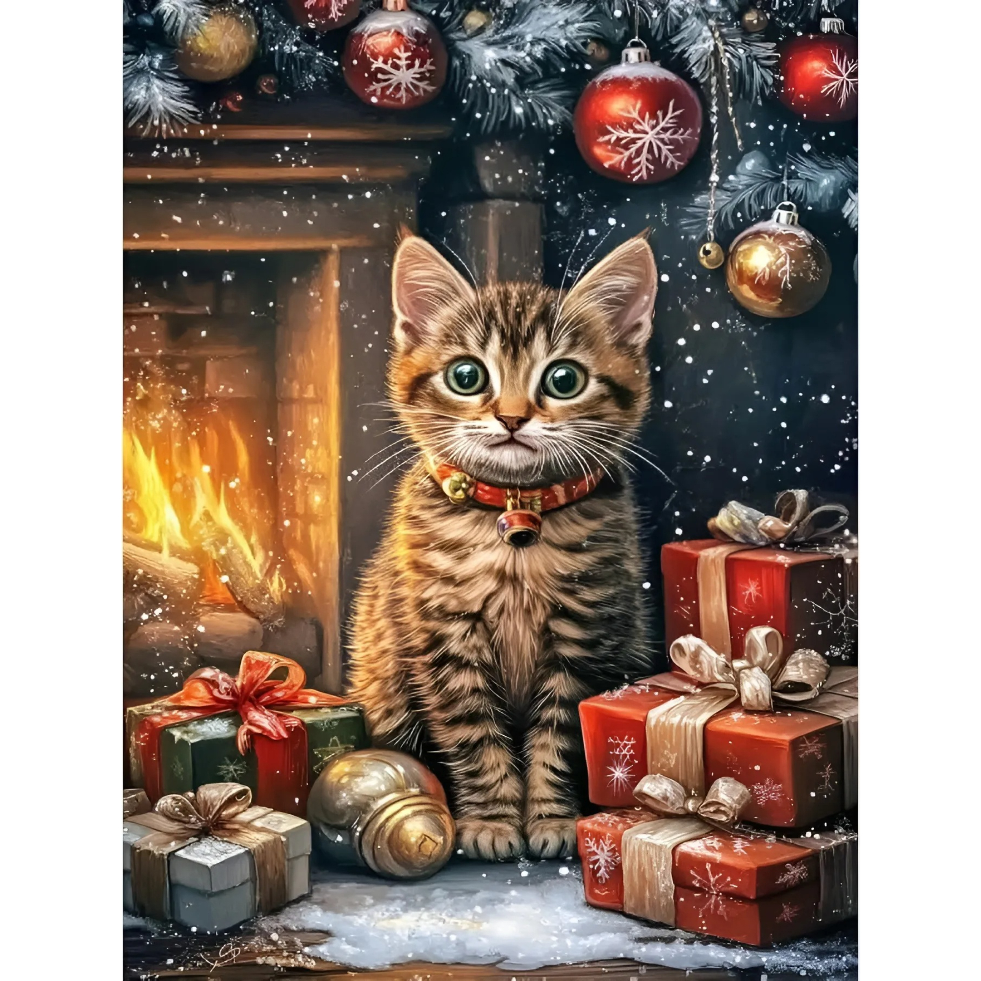 DIY 5D Diamond Art Kit for Adults with Gnome and Snowman Holiday Theme