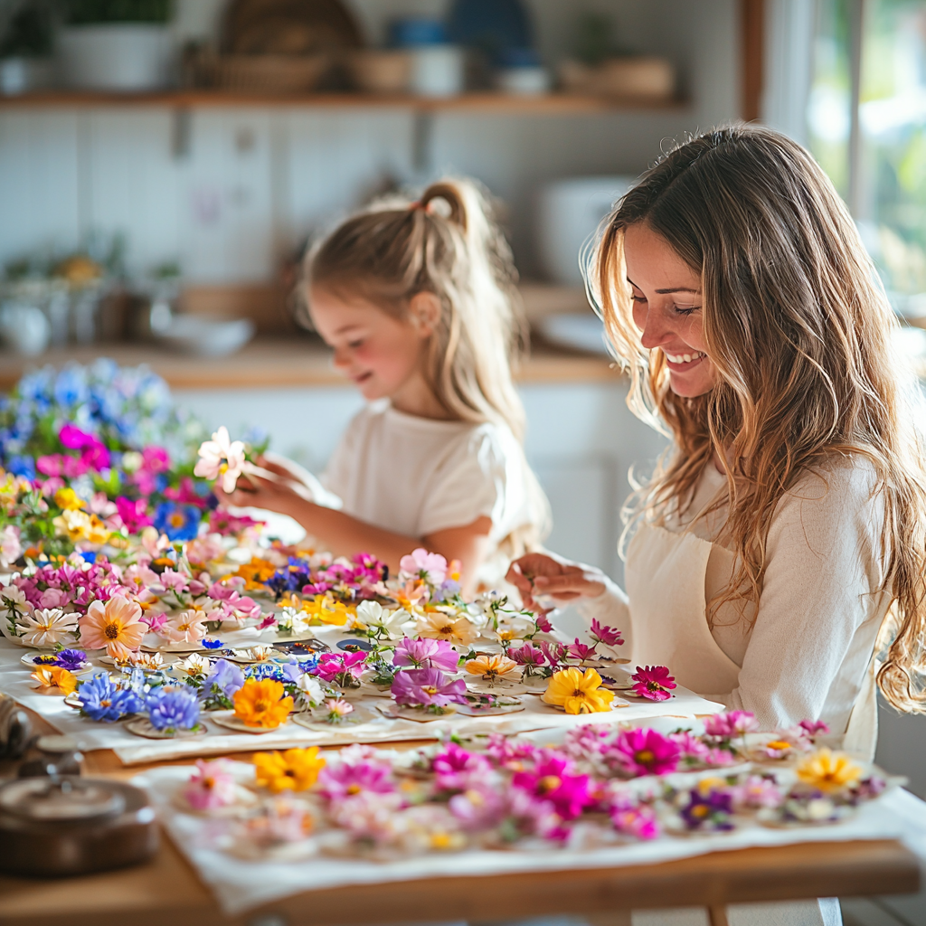 Eternal Blossoms: Crafting A Family Flower Press Paint By Diamond