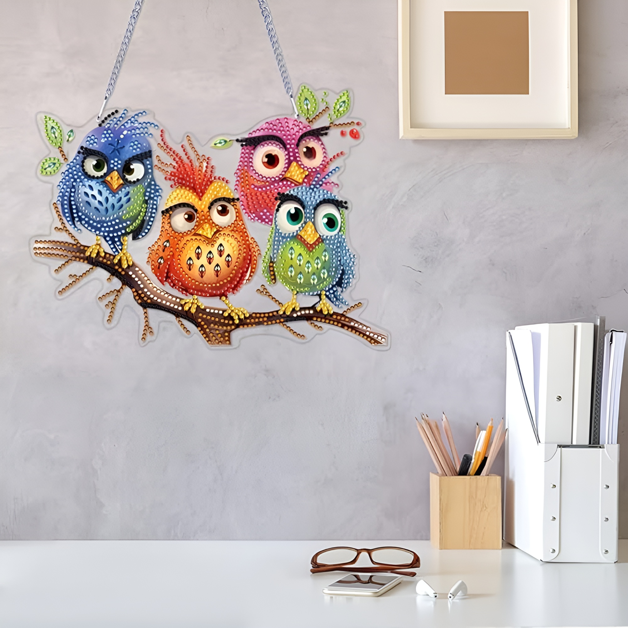 DIY Christmas Ornament Diamond Art Kit with Double Sided Design