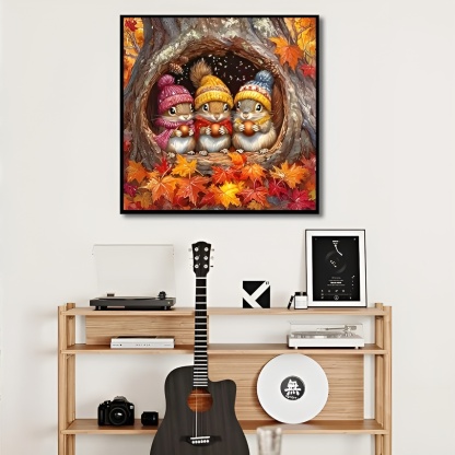 DIY 5D Christmas Diamond Art Kit with Round Drill for Holiday Decor